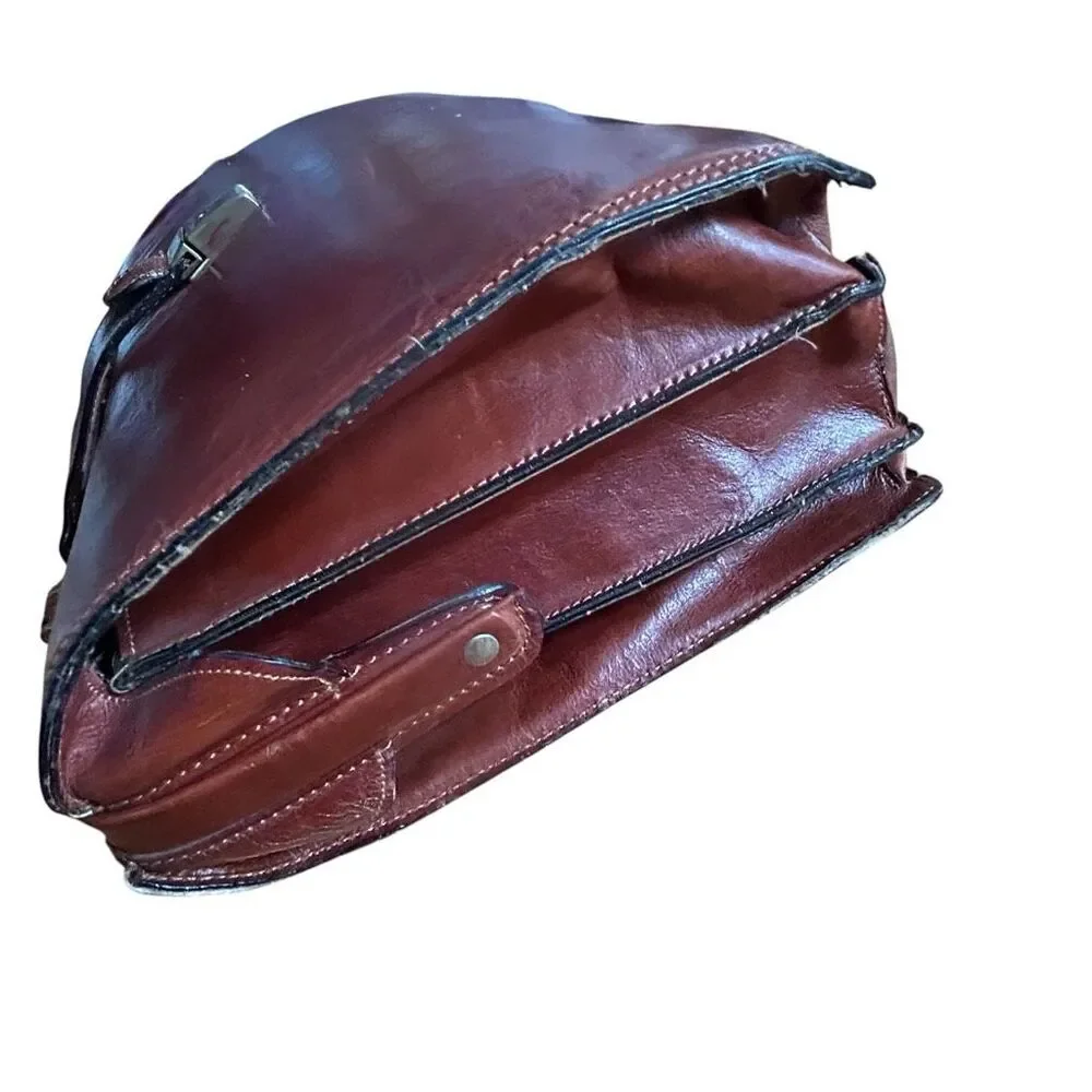 Vintage Paulo Giannini Brown Leather Doctor’s Bag Style Briefcase